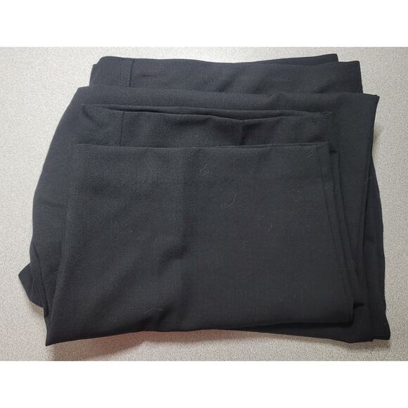 Ninety Woman Black Flat Front Cropped Pants 18W Plus Lightweight Soft Stretchy - Picture 6 of 6